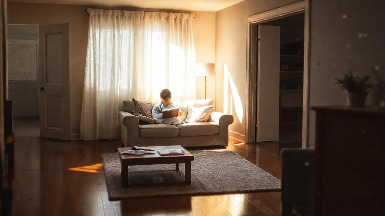 Un hogar cálido y silencioso se ilumina