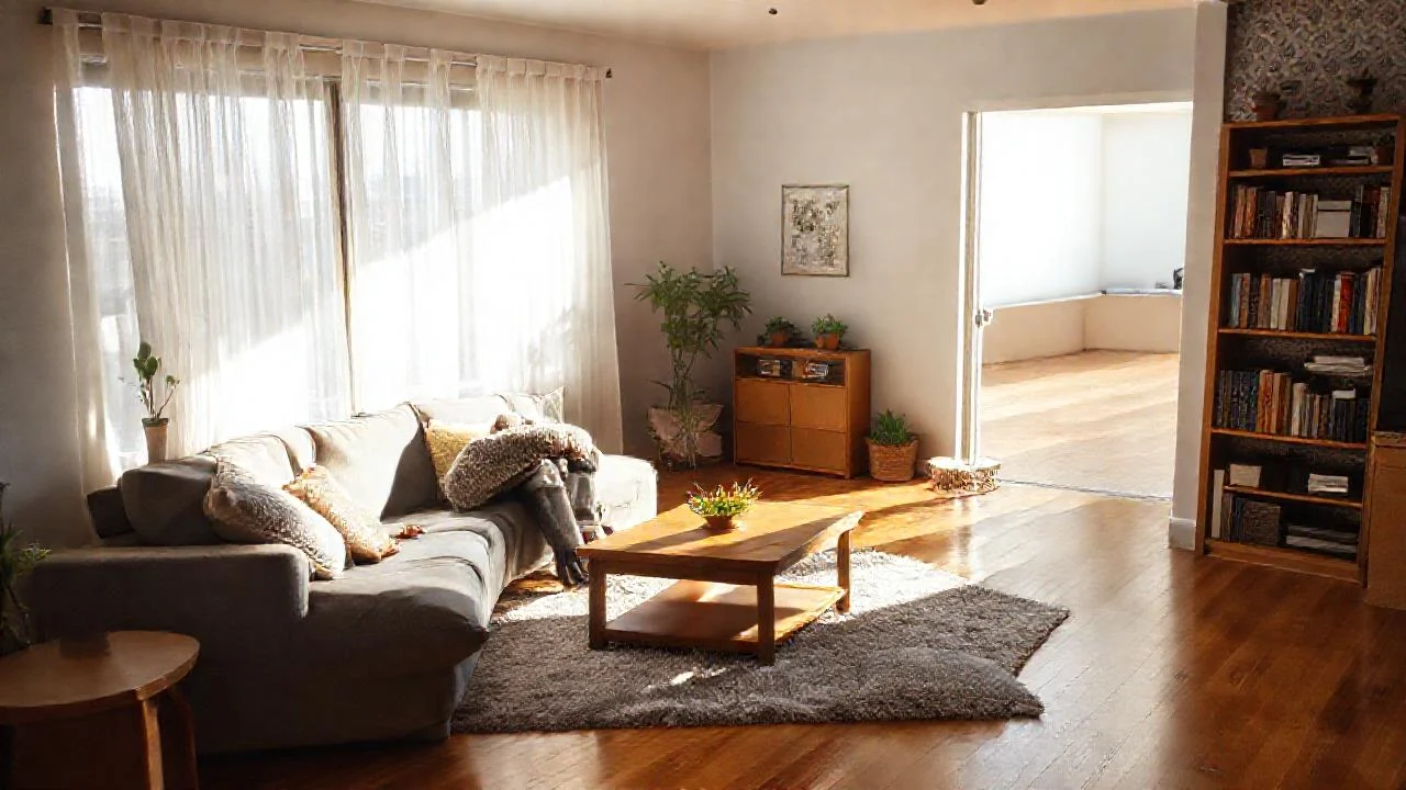 Un espacio cálido y acogedor interior