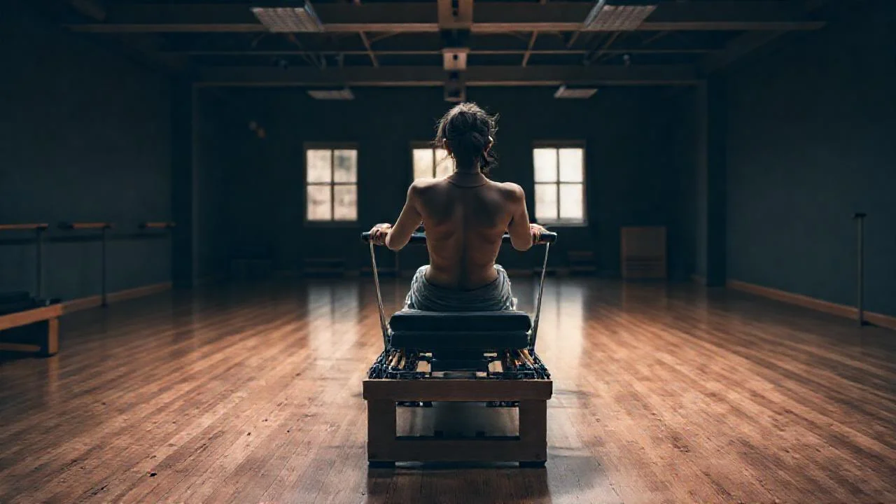 Una figura se ejercita en calma