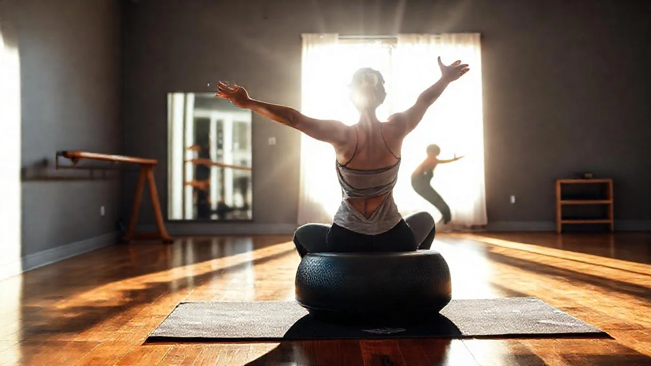 Piloto estira en luz natural