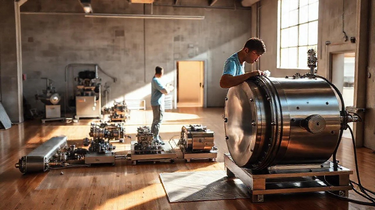 Un estudio industrial luce silencioso y centrado