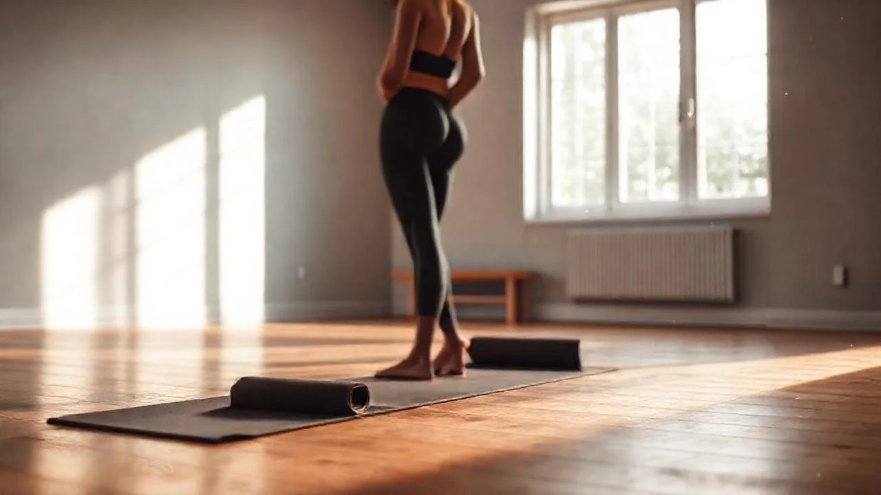 Silencio, yoga, y luz suave