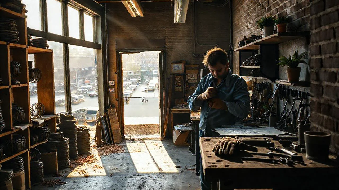 Luz y caos en el taller