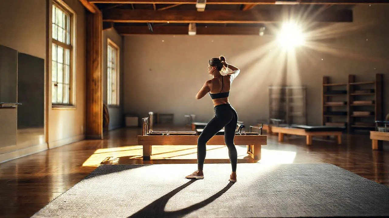 Estudio iluminado, movimiento y calma