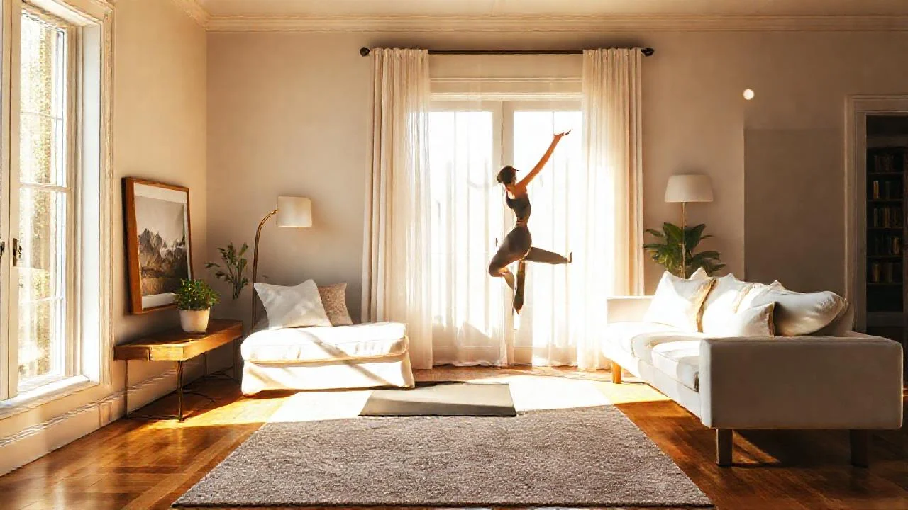 Luz cálida ilumina un espacio sereno