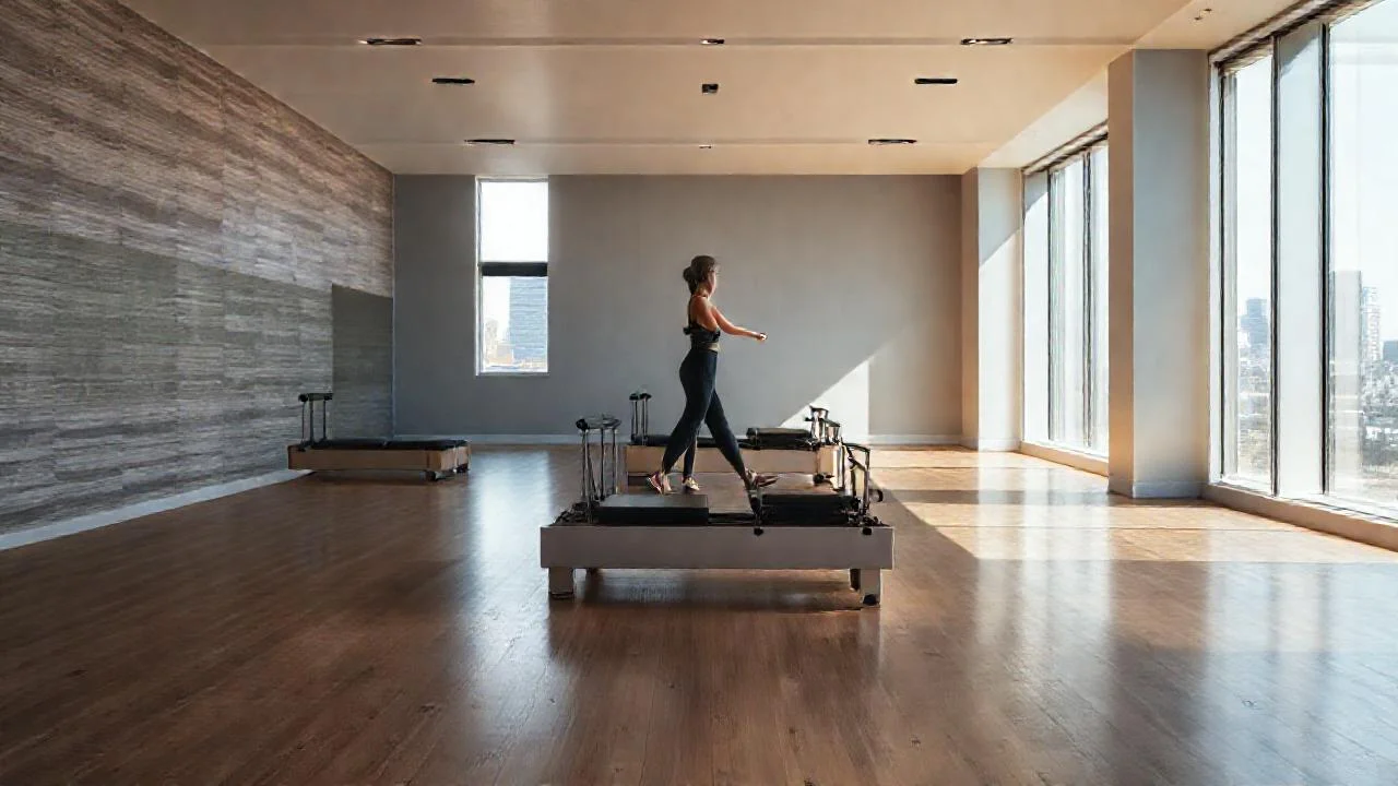 Estudio de Pilates minimalista y tranquilo