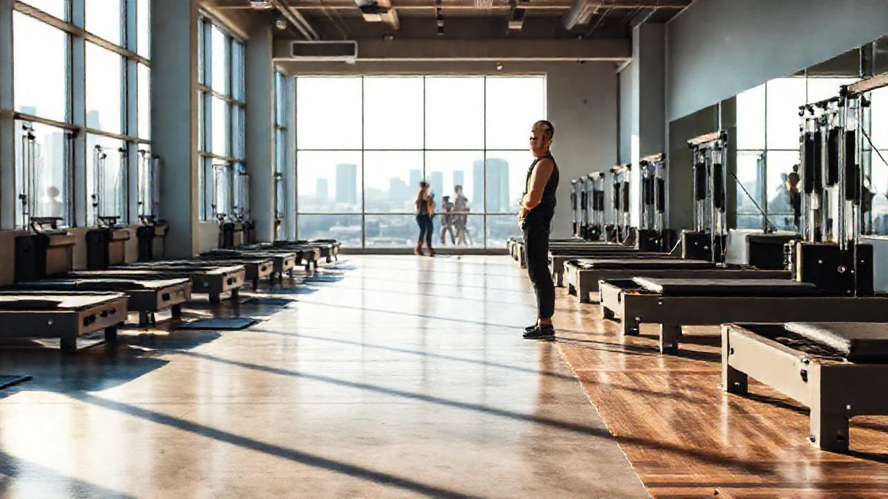 Estudio de Pilates moderno y luminoso