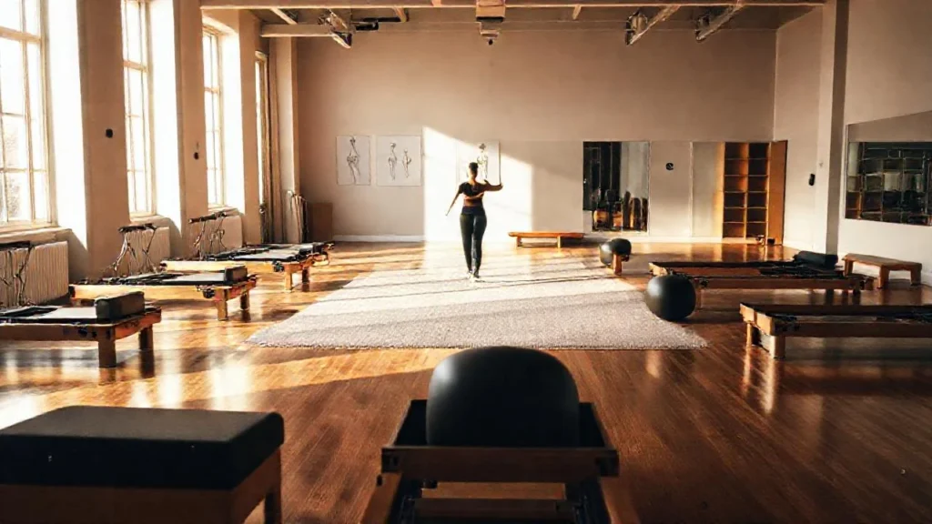 Un estudio de Pilates bañado en luz