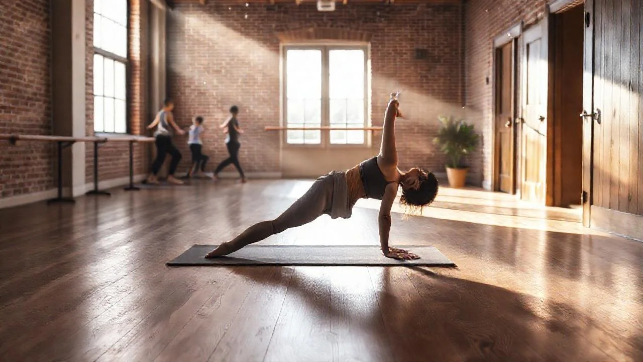 Luz suave ilumina yoga sereno