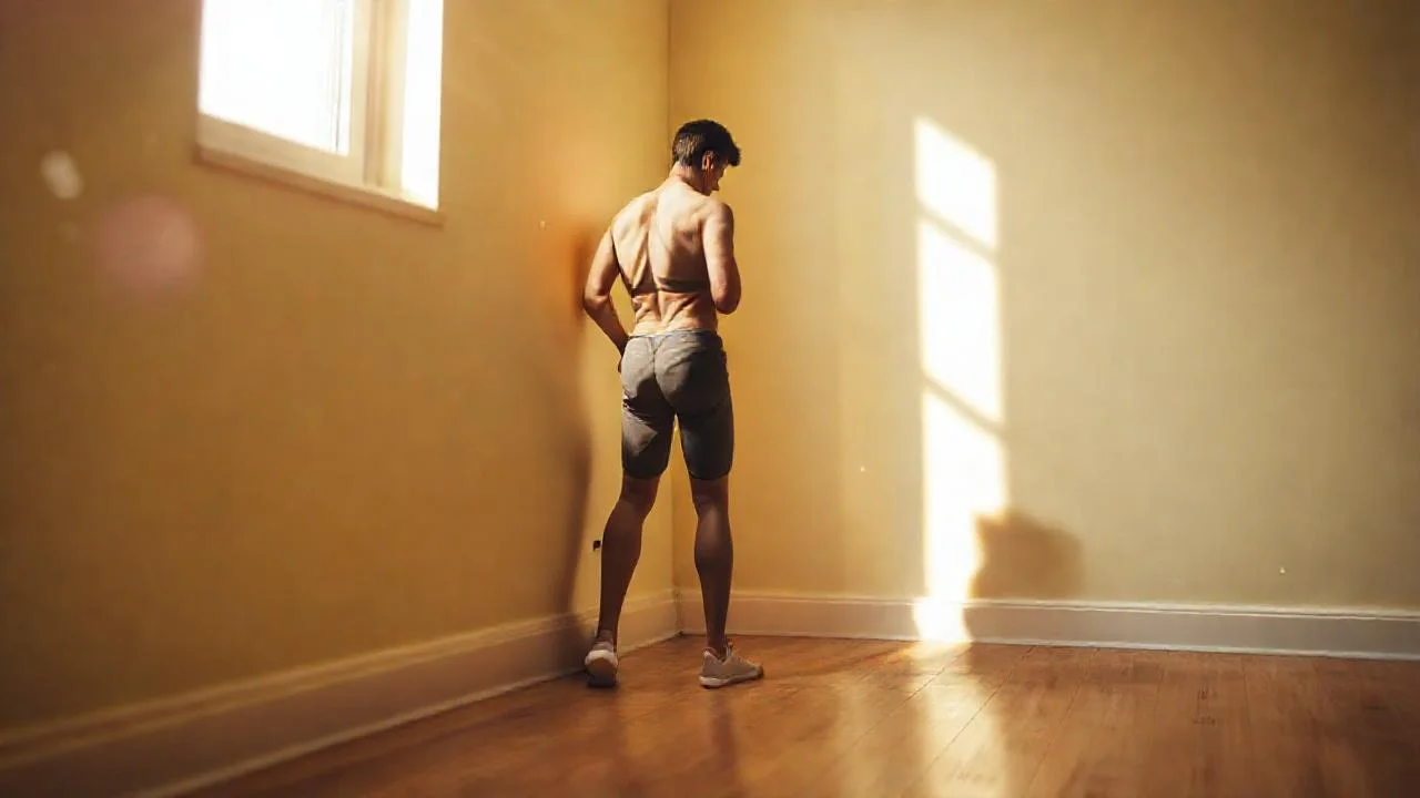 Una figura tranquila en luz cálida