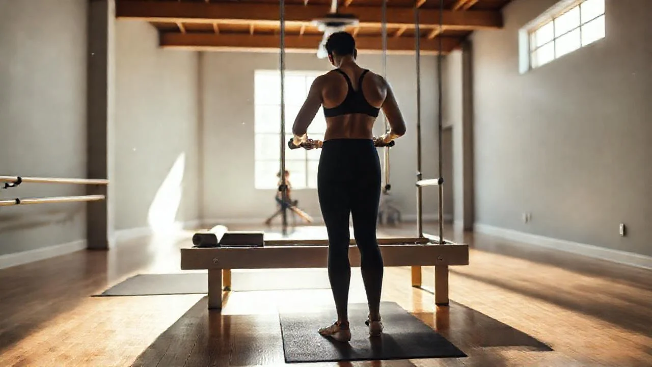 Un bailarín se entrena en luz suave