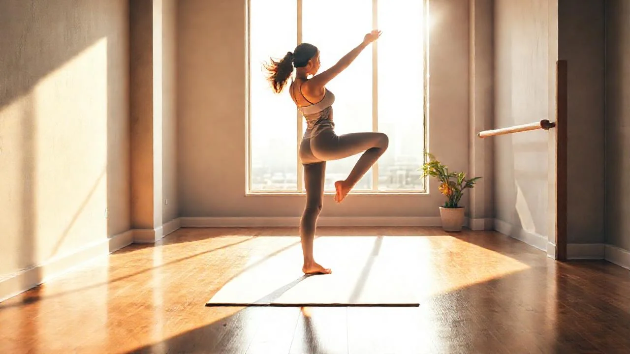 Luz cálida ilumina el estudio sereno