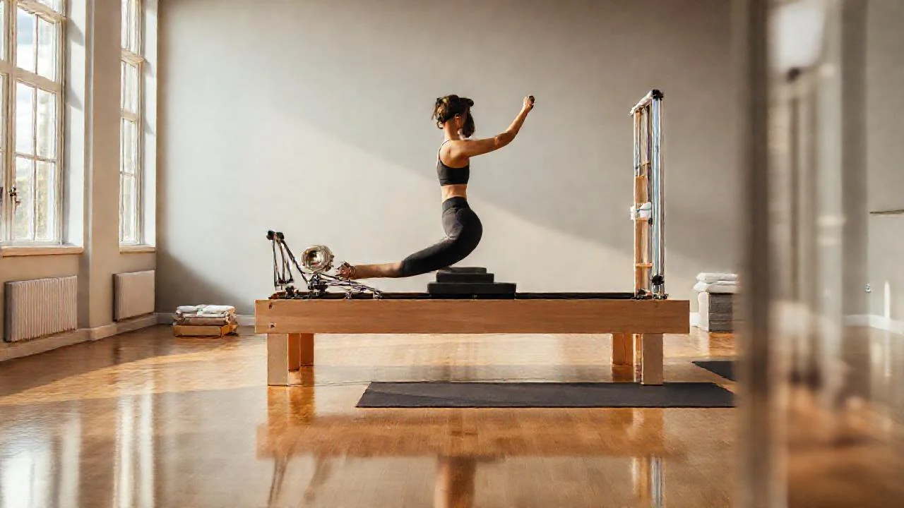 Estudio tranquilo, luz natural y pilates