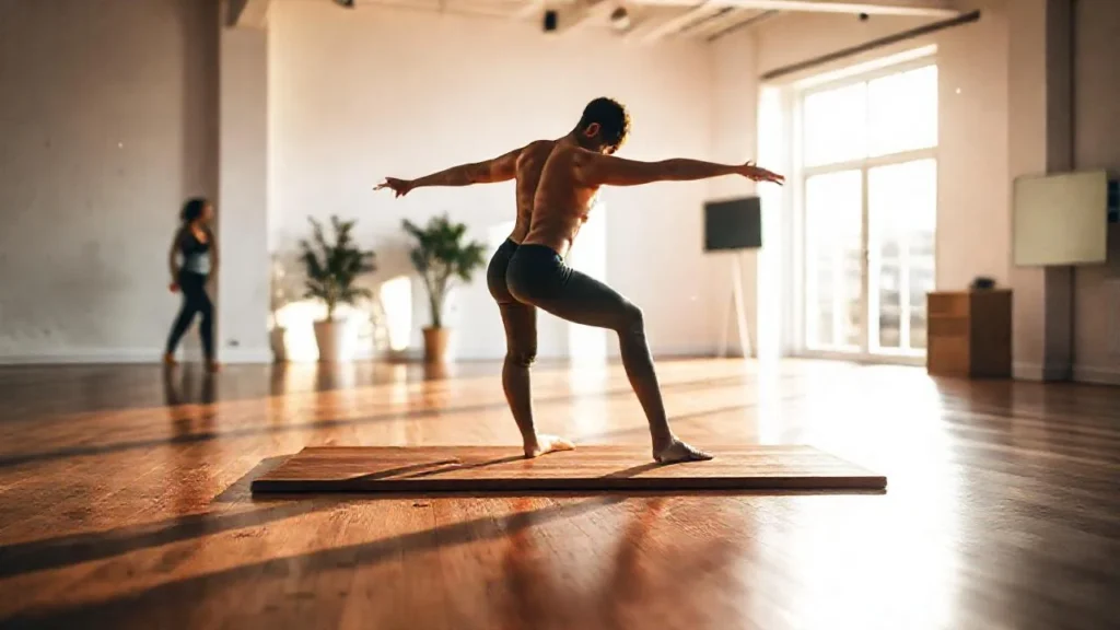 Iluminación suave danza con movimiento tranquilo