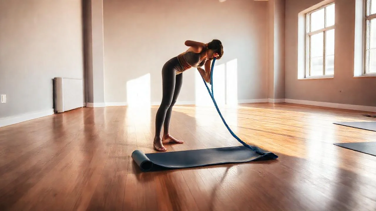 Una mujer se ejercita en luz natural