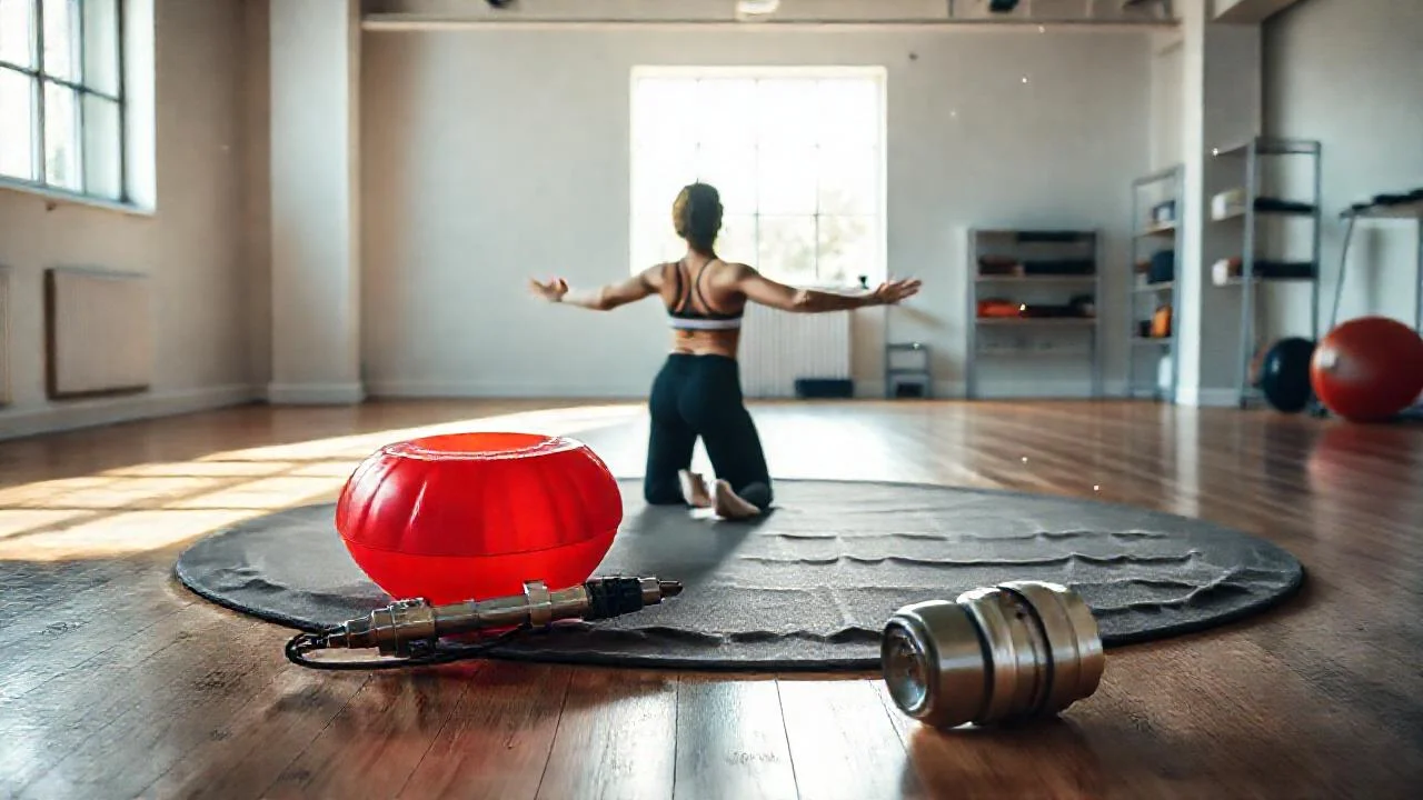 Atleta se estira bajo luz natural