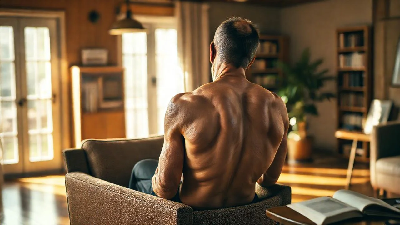 Hombre relajado en un espacio tranquilo