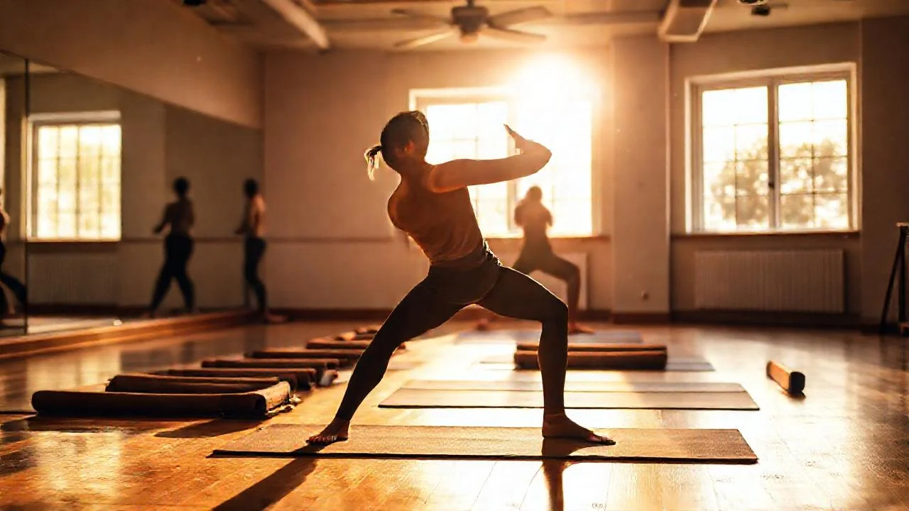 Luz natural ilumina la práctica serena