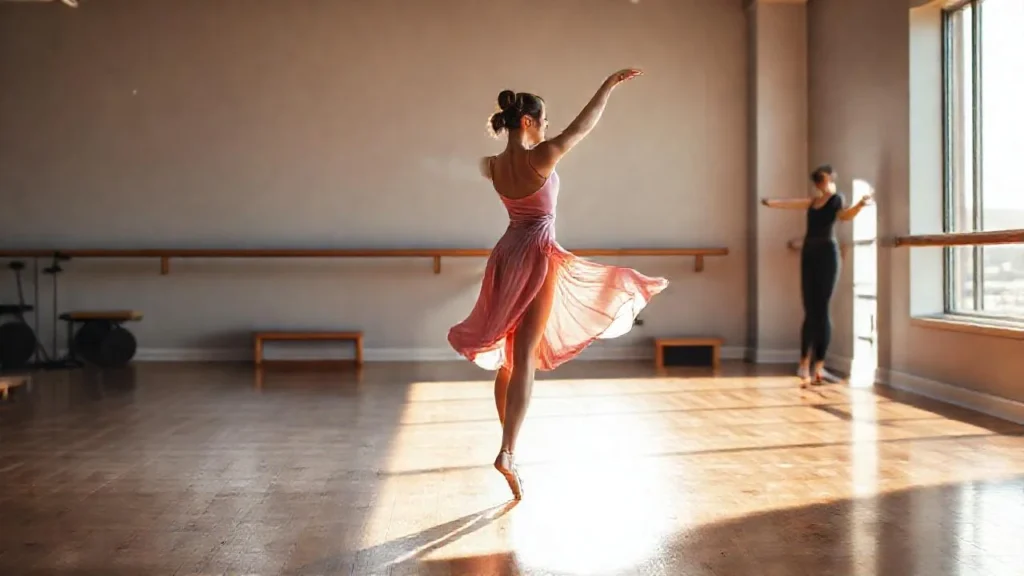 Danza y pilates en luz suave