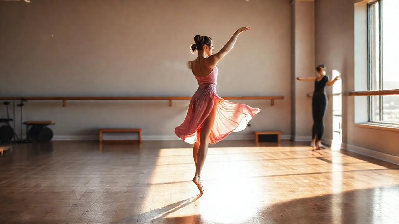 Danza y pilates en luz suave