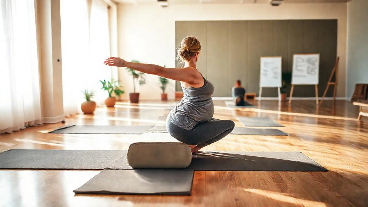 Yoga prenatal en luz natural