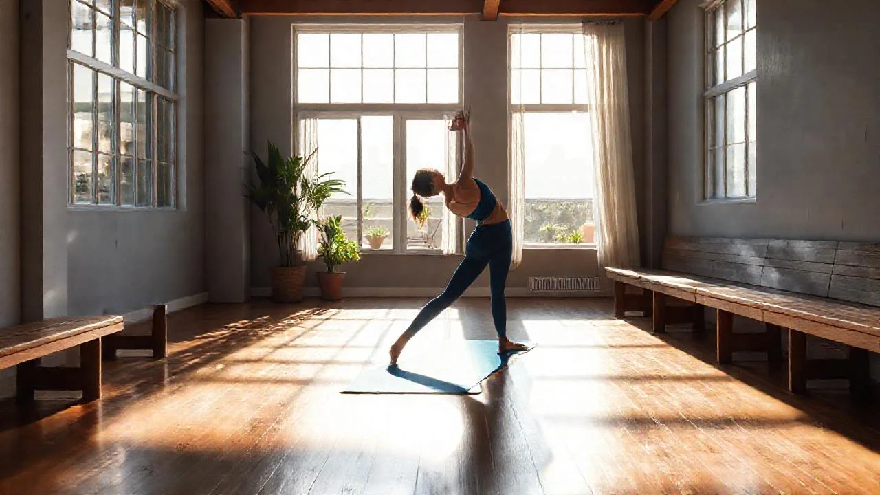 Luz natural ilumina un estudio sereno