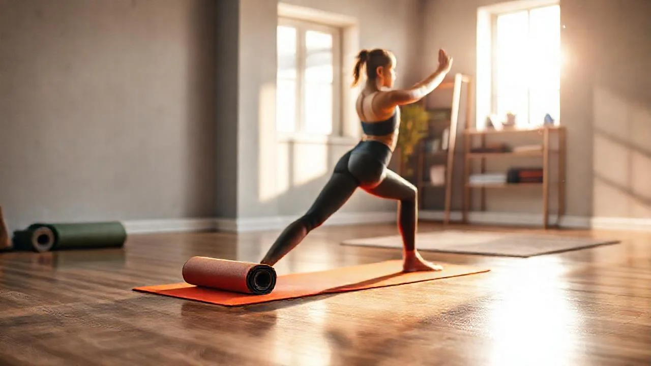 Luz suave ilumina yoga y quietud