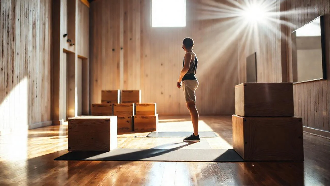 Luz y ejercicio en estudio amplio