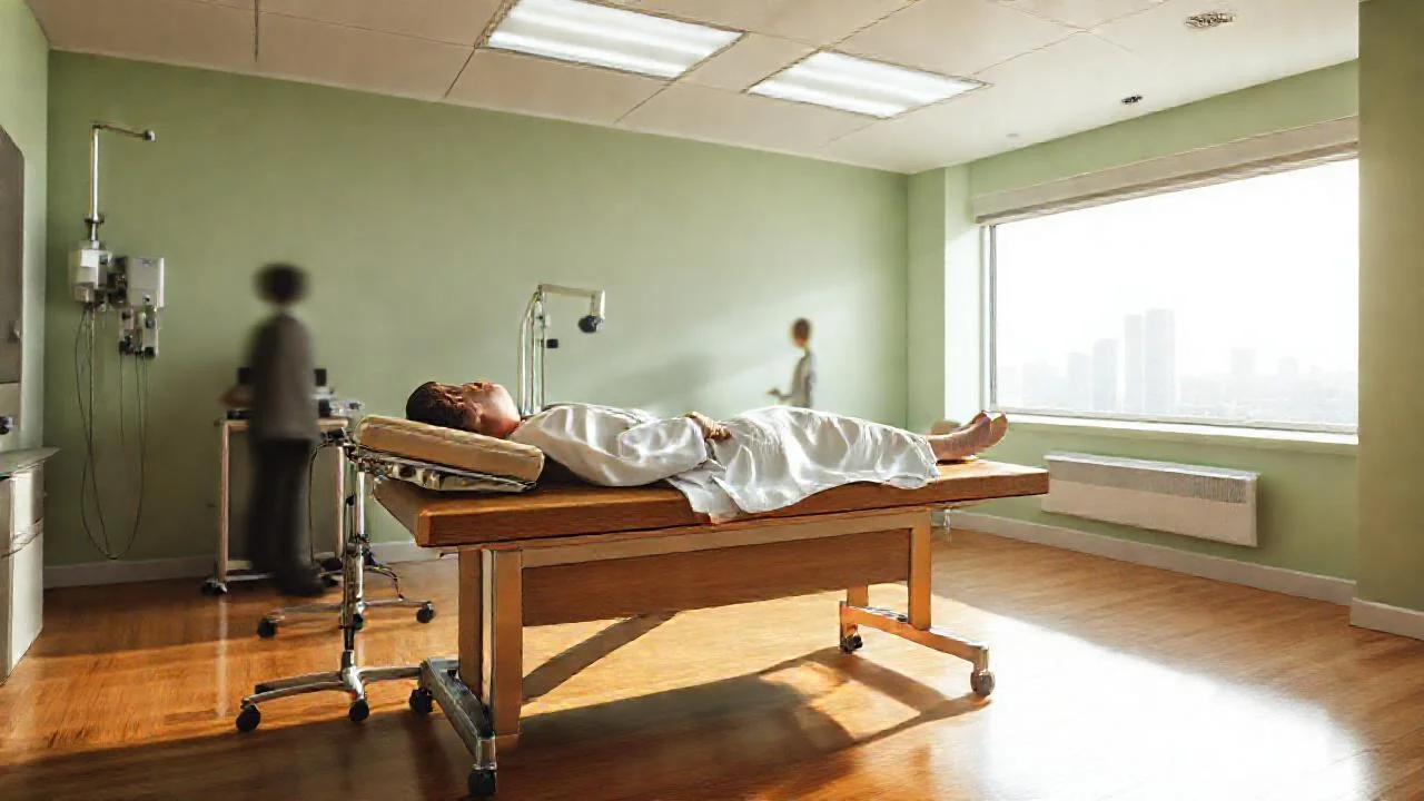 Un consultorio médico moderno y sereno