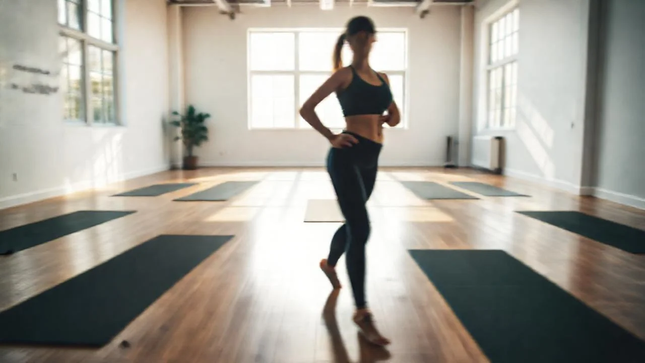 Espacio tranquilo, ejercicio enfocado y sereno