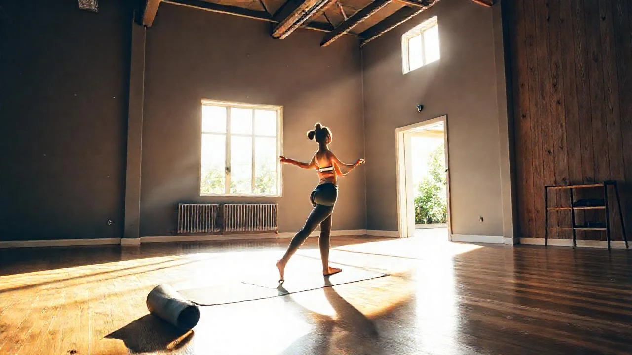 Sol radiante ilumina la quietud del estudio