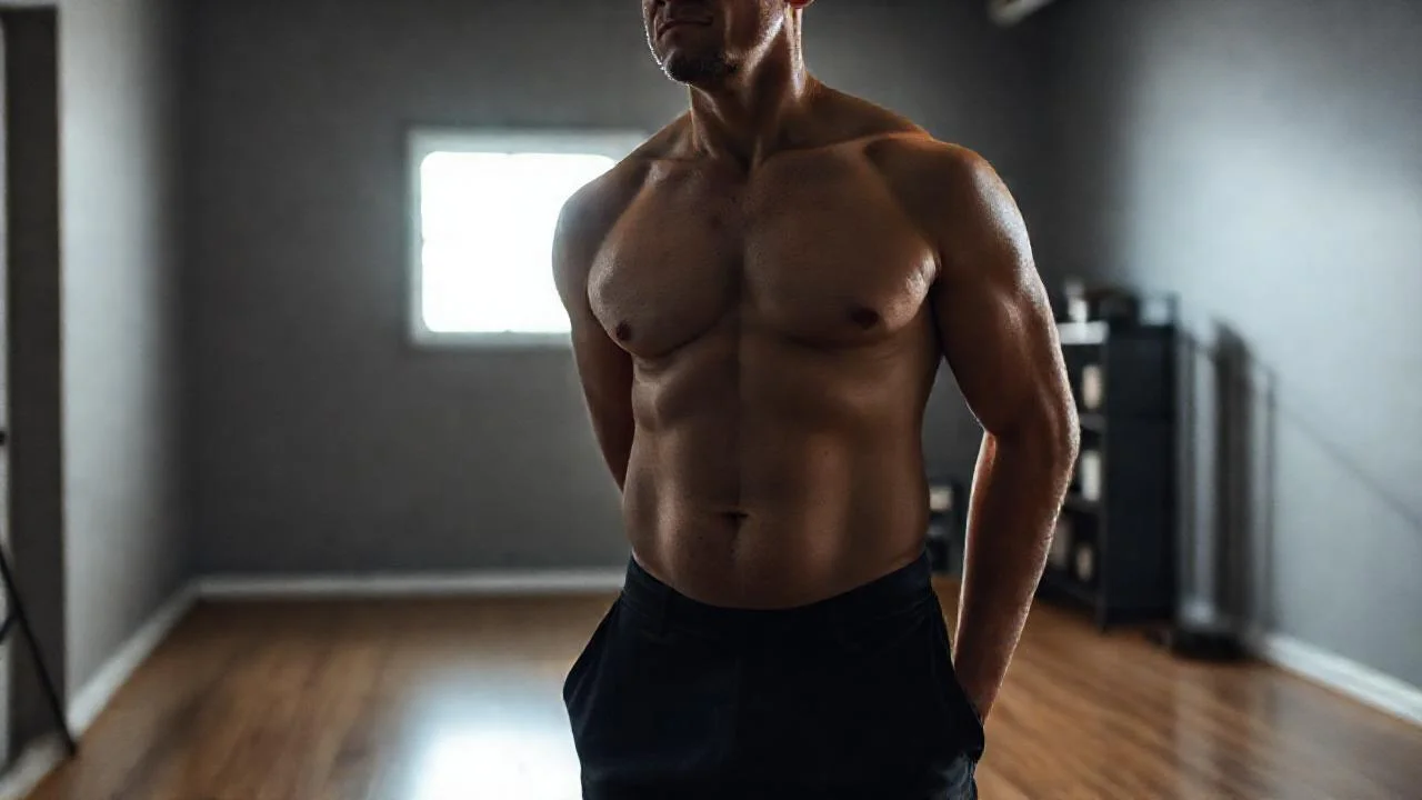 Un cuerpo fuerte se mueve en calma